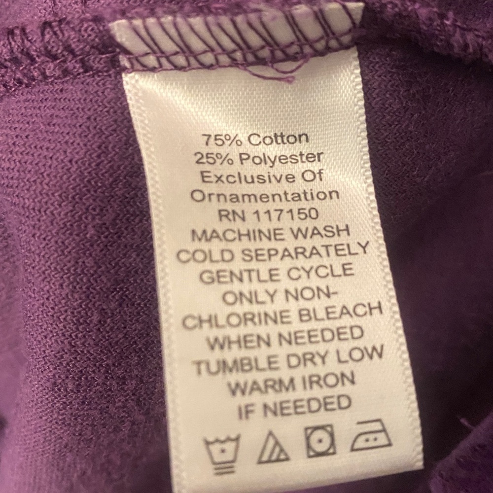Quacker Factory Rich Purple Velvet Top - Picture 11 of 11